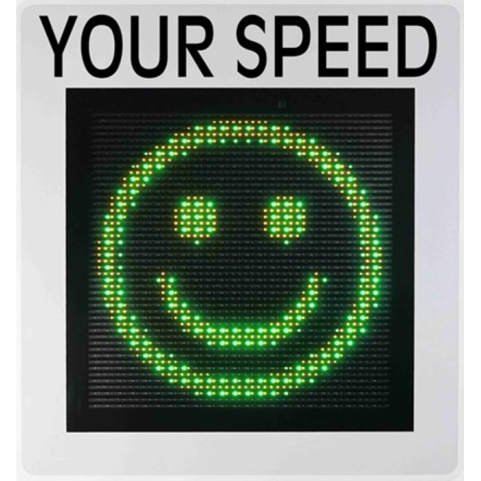 Radar preventiv – 45 cm, LED multicolor, inregistrare trafic